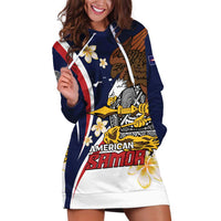 Personalized American Samoa Hoodie Dress Amerika Samoa Bald Eagle