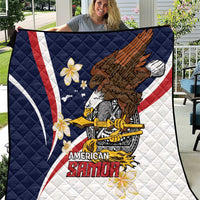 Personalized American Samoa Quilt Amerika Samoa Bald Eagle