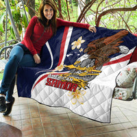 Personalized American Samoa Quilt Amerika Samoa Bald Eagle