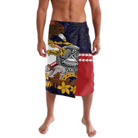 American Samoa Eagle Kava Bowl Lavalava Plumeria Polynesian Pattern