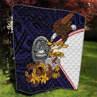 American Samoa Eagle Kava Bowl Quilt Plumeria Polynesian Pattern LT01 - Polynesian Pride