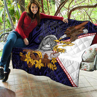 American Samoa Eagle Kava Bowl Quilt Plumeria Polynesian Pattern LT01 - Polynesian Pride
