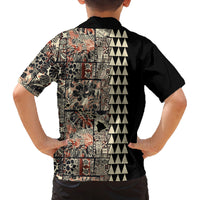 Hawaiian Quilt Family Matching Summer Maxi Dress and Hawaiian Shirt Hibiscus Kakau Vintage Style LT01 - Polynesian Pride