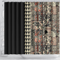 Hawaiian Quilt Shower Curtain Hibiscus Kakau Vintage Style LT01 - Polynesian Pride