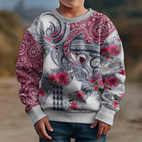 Hawaii Kakau Mix Paisley Pattern Kid Ugly Christmas Sweater Polynesian Tropical Unique Style LT01 - Polynesian Pride