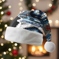 Native American Chief Skull With Axe Christmas Santa Hat - Polynesian Pride