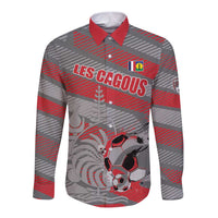 Custom Football 2026 New Caledonia Long Sleeve Button Shirt Kagus Come On