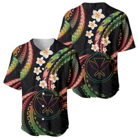 Hawaii Map Kanaka Maoli Baseball Jersey Fantastic Frangipani Reggae