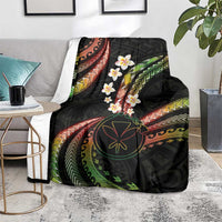 Hawaii Map Kanaka Maoli Blanket Fantastic Frangipani Reggae