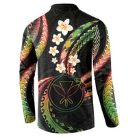 Hawaii Map Kanaka Maoli Button Sweatshirt Fantastic Frangipani Reggae