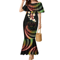 Hawaii Map Kanaka Maoli Family Matching Mermaid Dress and Hawaiian Shirt Fantastic Frangipani Reggae