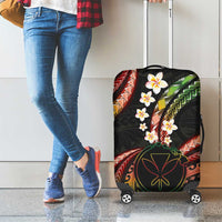 Hawaii Map Kanaka Maoli Luggage Cover Fantastic Frangipani Reggae