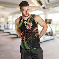 Hawaii Map Kanaka Maoli Men Tank Top Fantastic Frangipani Reggae