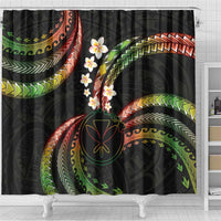 Hawaii Map Kanaka Maoli Shower Curtain Fantastic Frangipani Reggae