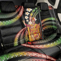 Hawaii King Kamehameha Back Car Seat Cover Fantastic Plumeria Reggae