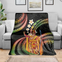 Hawaii King Kamehameha Blanket Fantastic Plumeria Reggae