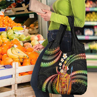 Hawaii King Kamehameha Grocery Bag Fantastic Plumeria Reggae