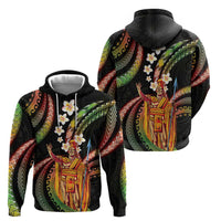 Hawaii King Kamehameha Hoodie Fantastic Plumeria Reggae