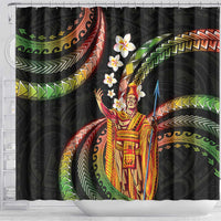 Hawaii King Kamehameha Shower Curtain Fantastic Plumeria Reggae