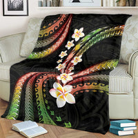 Hawaii Plumeria Reggae Blanket Polynesian Pattern