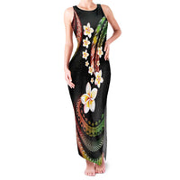 Hawaii Plumeria Reggae Family Matching Tank Maxi Dress and Hawaiian Shirt Polynesian Pattern LT01 Mom's Dress Reggae - Polynesian Pride
