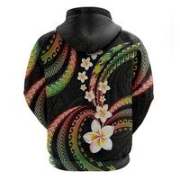 Hawaii Plumeria Reggae Hoodie Polynesian Pattern