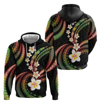 Hawaii Plumeria Reggae Hoodie Polynesian Pattern