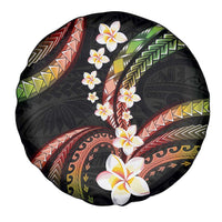 Hawaii Plumeria Reggae Spare Tire Cover Polynesian Pattern