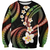 Hawaii Plumeria Reggae Sweatshirt Polynesian Pattern