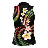 Hawaii Plumeria Reggae Women Sleeveless Polo Shirt Polynesian Pattern LT01 - Polynesian Pride