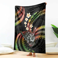 Hawaii Shaka Sign Blanket Fantastic Frangipani Reggae