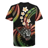 Hawaii Shaka Sign Rugby Jersey Fantastic Frangipani Reggae