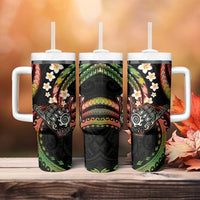 Hawaii Shaka Sign Tumbler With Handle Fantastic Frangipani Reggae
