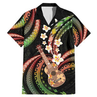 Hawaiian Ukulele Family Matching Mermaid Dress and Hawaiian Shirt Jawaiian Fantastic Plumeria LT01 Dad's Shirt - Short Sleeve Reggae - Polynesian Pride