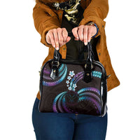 Hawaii Map Kanaka Maoli Shoulder Handbag Fantastic Frangipani Amethyst Gradient LT01 One Size Purple - Polynesian Pride