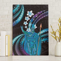 Hawaii King Kamehameha Canvas Wall Art Fantastic Plumeria Amethyst Gradient