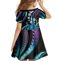 Hawaii King Kamehameha Family Matching Off Shoulder Short Dress and Hawaiian Shirt Fantastic Plumeria Amethyst Gradient