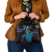 Hawaii King Kamehameha Shoulder Handbag Fantastic Plumeria Amethyst Gradient LT01 - Polynesian Pride