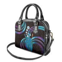 Hawaii King Kamehameha Shoulder Handbag Fantastic Plumeria Amethyst Gradient LT01 - Polynesian Pride