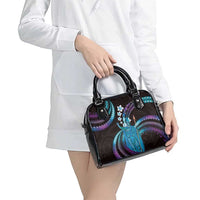 Hawaii King Kamehameha Shoulder Handbag Fantastic Plumeria Amethyst Gradient LT01 - Polynesian Pride