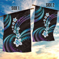 Hawaii Plumeria Garden Flag Amethyst Gradient Polynesian Pattern LT01 - Polynesian Pride