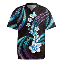 Hawaii Plumeria Rugby Jersey Amethyst Gradient Polynesian Pattern LT01 Purple - Polynesian Pride