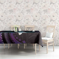 Hawaii Plumeria Tablecloth Amethyst Gradient Polynesian Pattern