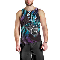 Hawaii Shaka Sign Men Tank Top Fantastic Frangipani Amethyst Gradient