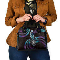 Hawaii Shaka Sign Shoulder Handbag Fantastic Frangipani Amethyst Gradient LT01 - Polynesian Pride