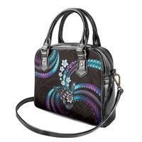 Hawaii Shaka Sign Shoulder Handbag Fantastic Frangipani Amethyst Gradient LT01 - Polynesian Pride