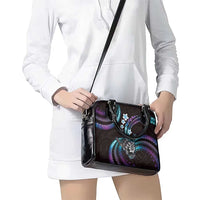 Hawaii Shaka Sign Shoulder Handbag Fantastic Frangipani Amethyst Gradient LT01 - Polynesian Pride