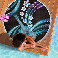 Hawaiian Ukulele Beach Blanket Amethyst Gradient Fantastic Plumeria LT01 - Polynesian Pride