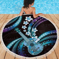 Hawaiian Ukulele Beach Blanket Amethyst Gradient Fantastic Plumeria LT01 - Polynesian Pride