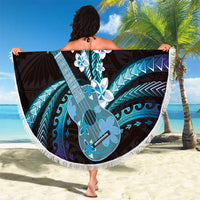 Hawaiian Ukulele Beach Blanket Amethyst Gradient Fantastic Plumeria LT01 - Polynesian Pride